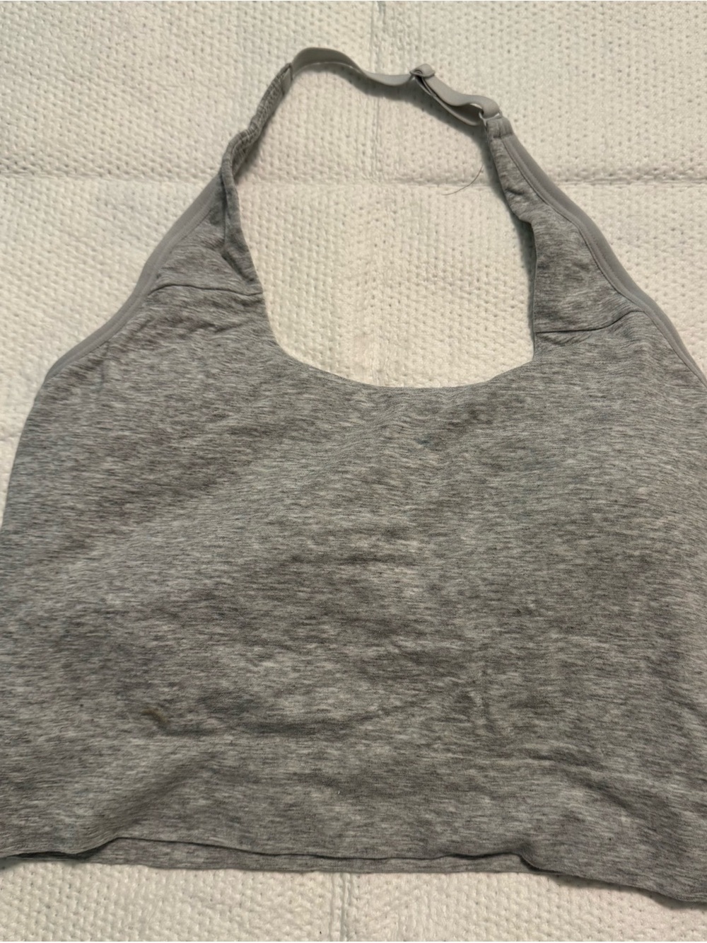 Gray Halter Crop Top - Women's Casual Tank